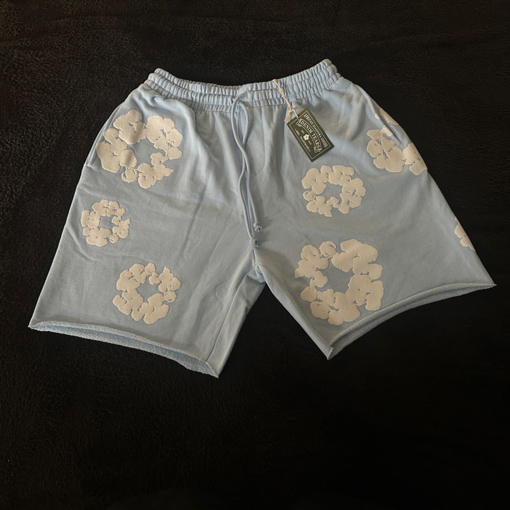 Denim tears Cotton Wreath Shorts 'Blue' || Brand New || Size Medium